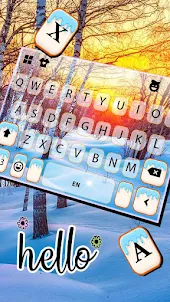 Winter Sun Keyboard Background
