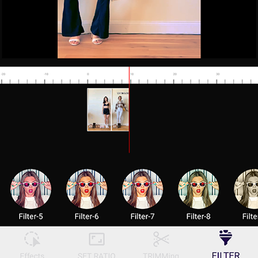 Glitch video editor - effect