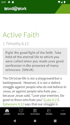 Android application Word@Work screenshort