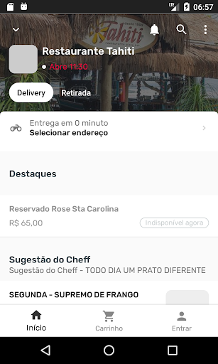 Android application Restaurante Tahiti screenshort