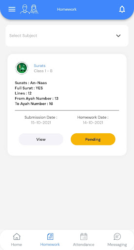 Madrasah Connect Screen 2