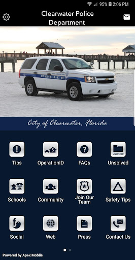 Android application Clearwater Police Department screenshort
