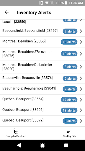 SWIG Alerts Quebec Screen 2