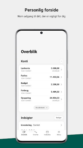 Android application Sparekassen Sjælland-Fyn screenshort