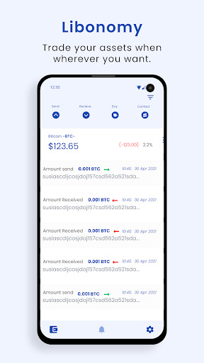 Libonomy: Mobile Wallet Screen 3