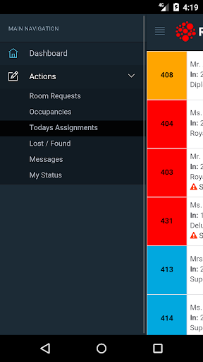 RoomOperations Screen 3