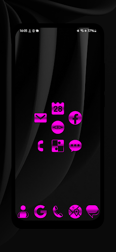 Screenshot of Pink Fused Metal Icon Pack
