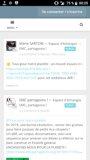 Android application AbulÉdu EduTwit screenshort