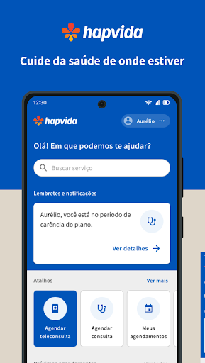 Android application Hapvida screenshort