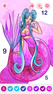 Mermaid Girls Coloring Games