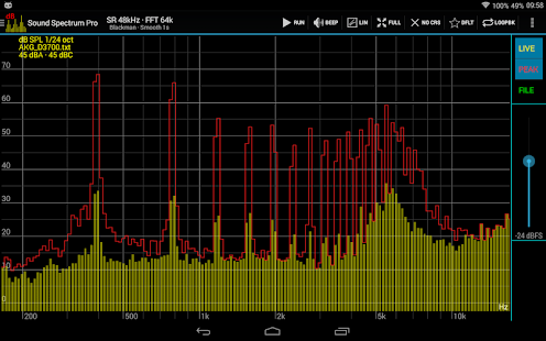 Sound Spectrum Pro Bildschirmfoto