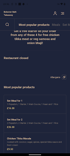 Bolsover Balti Takeaway Screen 3
