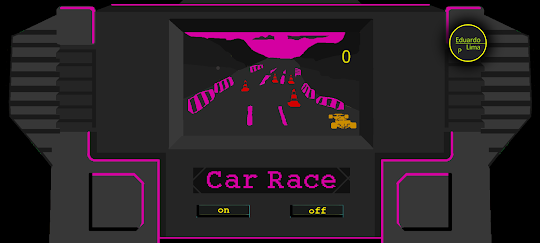 Car Race Neon Minigame Retrô