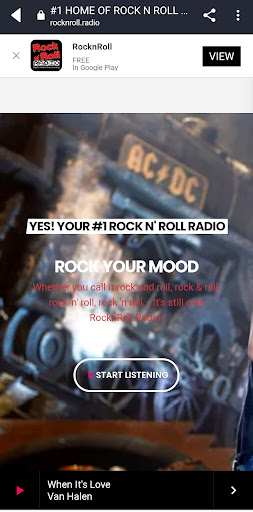 Android application Rock n Roll Radio Station screenshort