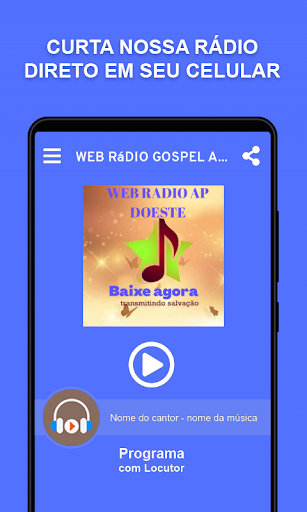Android application Web Rádio Gospel AP DOESTE screenshort