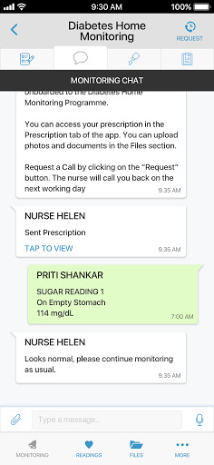 Reya Patient App Screen 2