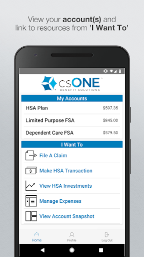 Android application csONE Benefit Solutions screenshort