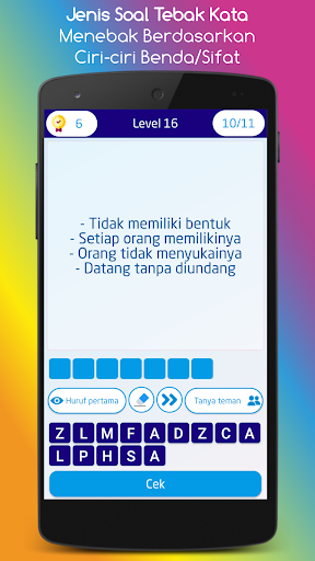 Android application Game Tebak Kata dan Gambar screenshort