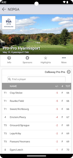 New England PGA Screen 2
