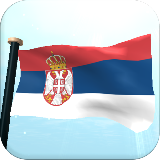 Serbia Flag 3D Free Wallpaper  Icon