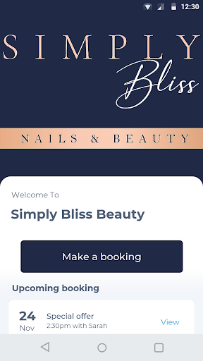 Android application Simply Bliss Beauty screenshort