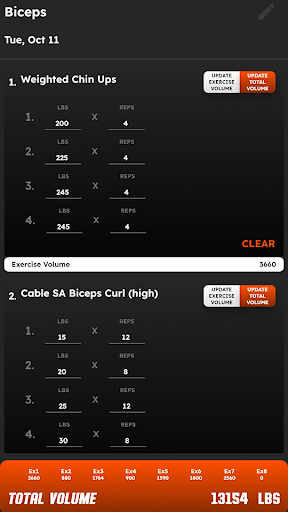 Overload Log Book Screen 2