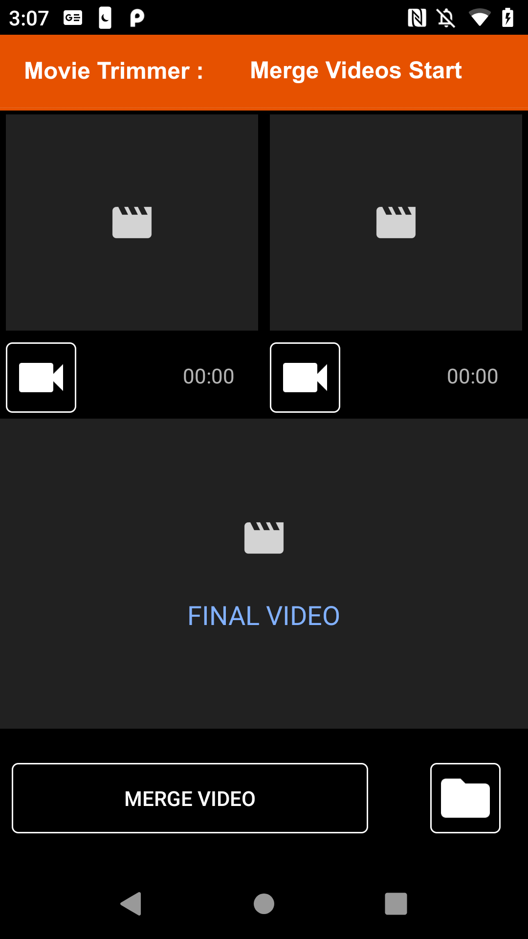 Android application Movie Trimmer screenshort