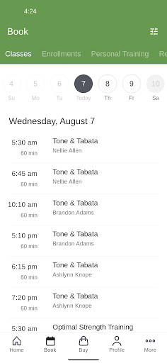 Screenshot of Zone 6 Fitness