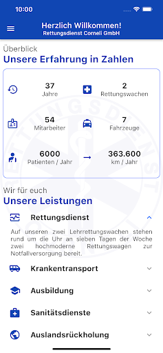Android application Rettungsdienst Corneli screenshort