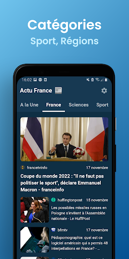 Actu France Screen 3