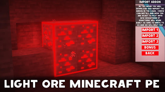 Screenshot 2 Light Ore Mod for Minecraft PE android