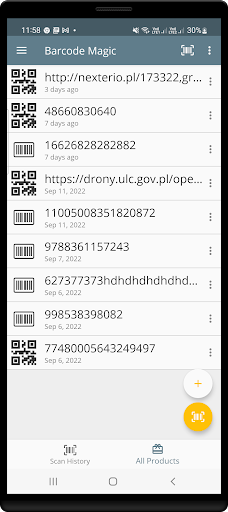 Android application QR Barcode Scanner & Generator screenshort