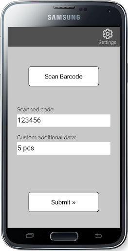 Android application Barcode To API screenshort