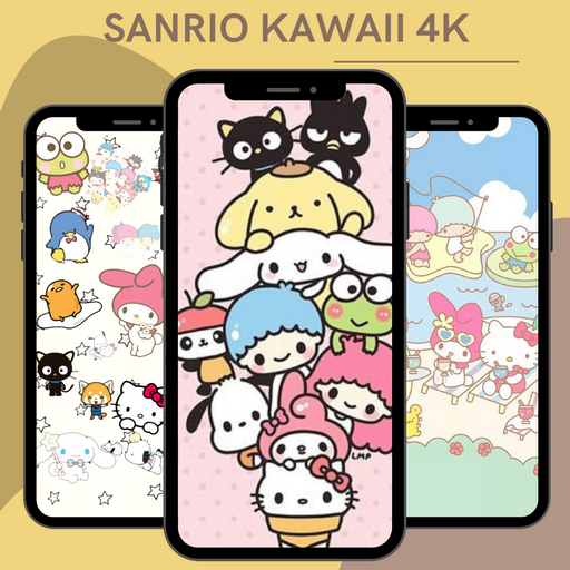Sanrio Kawaii 4K Wallpaper logo