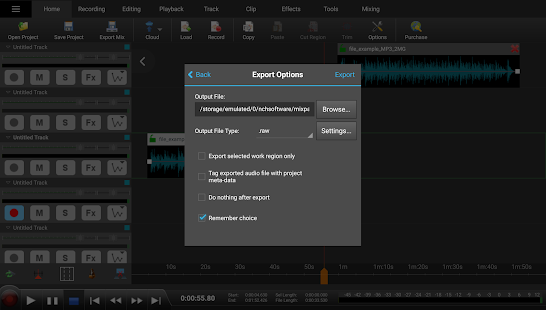 MixPad Multitrack Mixer Screenshot