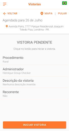 Group Check Vistoria Screen 2
