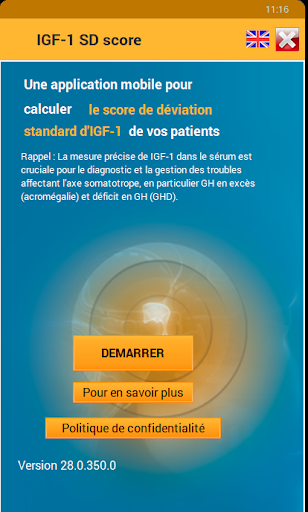 Android application IGF1SDS screenshort