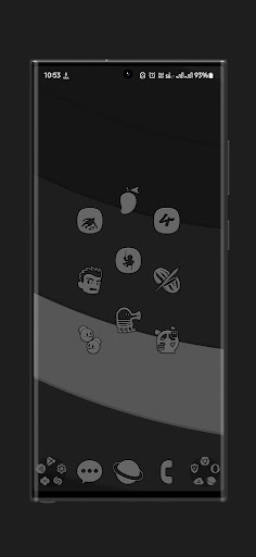 Screenshot of Black Line Gray Icons