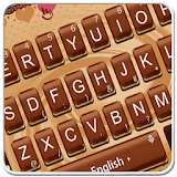 Sweet Love Brown Heart Cake Keyboard Theme icon