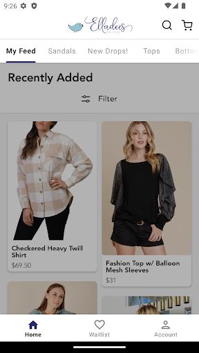 Android application Elladees Boutique screenshort