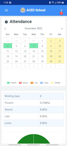 ACED School Screen 3
