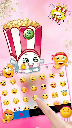 Cute Popcorn Keyboard Theme Screen 3