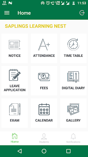 Saplings Parent App Screen 2