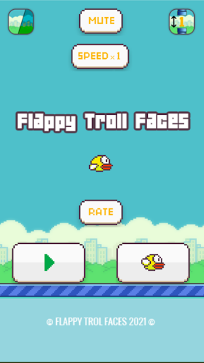 Android application Flying Troll Faces screenshort