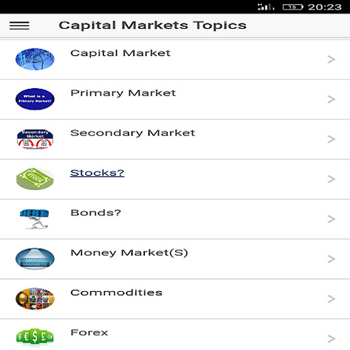 Android application Capital Markets screenshort