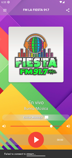 Android application Fm La Fiesta 91.7 screenshort
