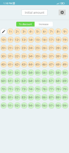 Discounts calculator Screen 3