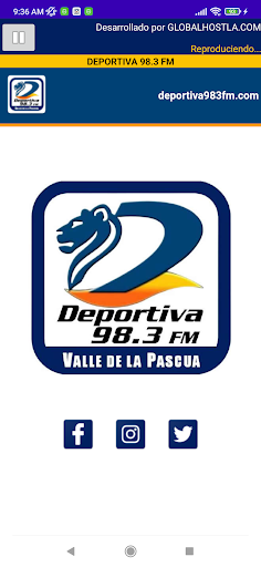Android application DEPORTIVA 98.3 FM screenshort
