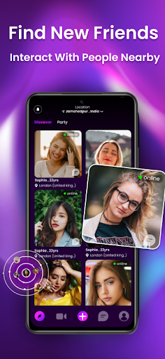 Android application ChatMeet - Video Chat screenshort