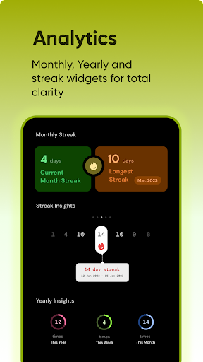 Screenshot of Rise: Habit List